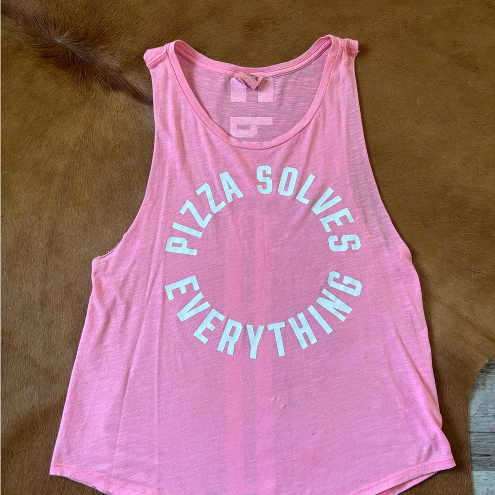 PINK Victoria's Secret Pink Graphic Muscle Tee